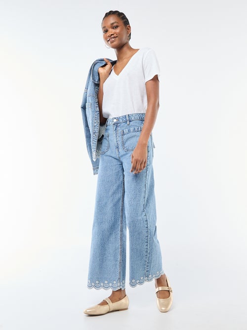 Basic V-neck Short-Sleeve T-shirt - Kiabi