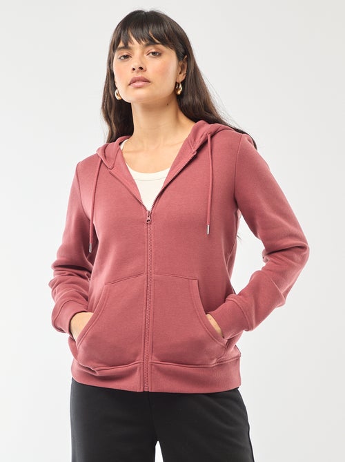 Basic zip-up hoodie - Kiabi
