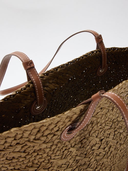 Basket Bag with Handles - Kiabi