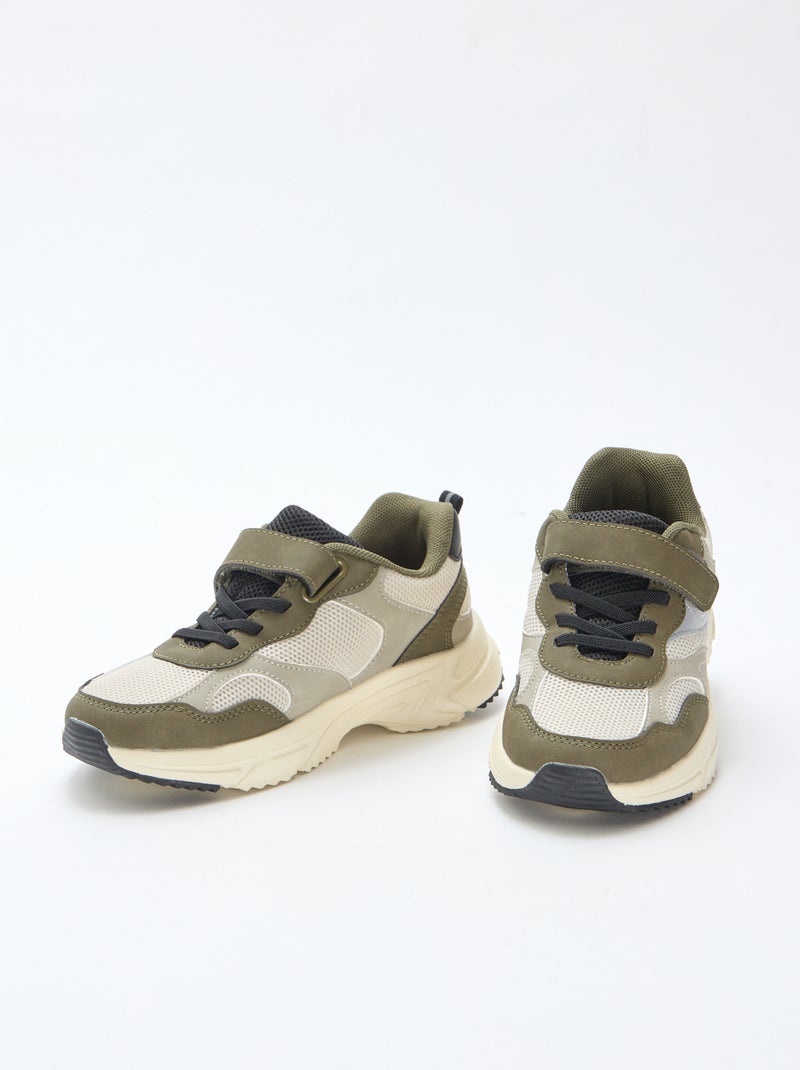 Basket basse running Vert - Kiabi