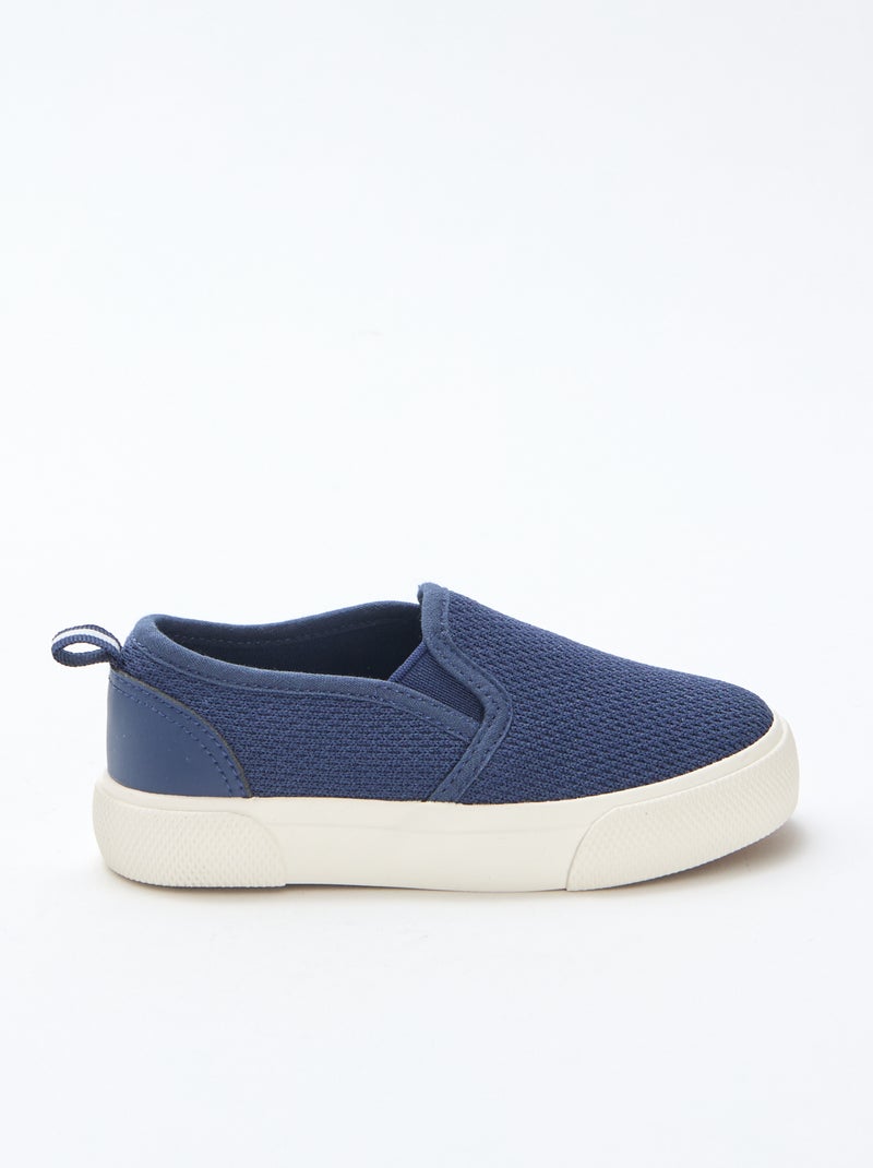 Basket slip-on en mesh uni Bleu - Kiabi