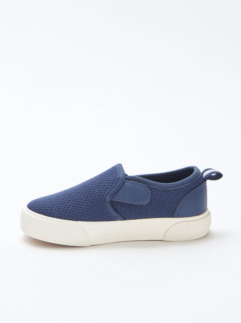 Basket slip-on en mesh uni Bleu - Kiabi