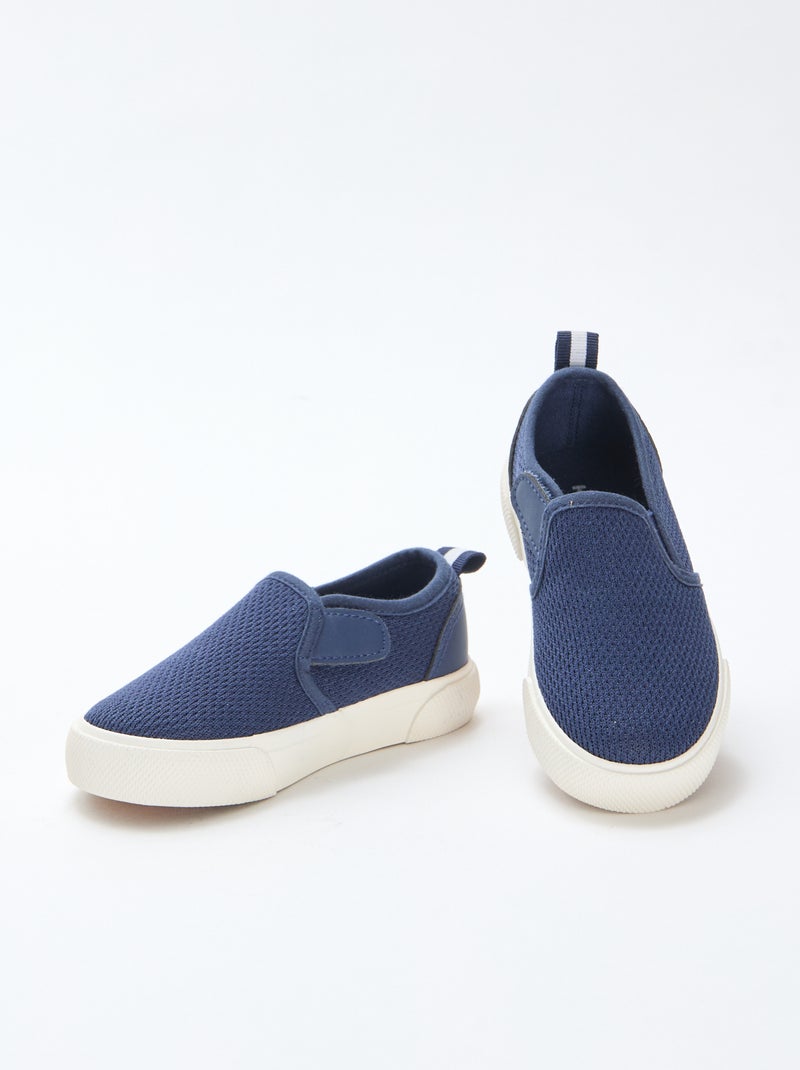 Basket slip-on en mesh uni Bleu - Kiabi