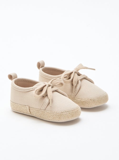 Baskets à lacets en tissu - Kiabi