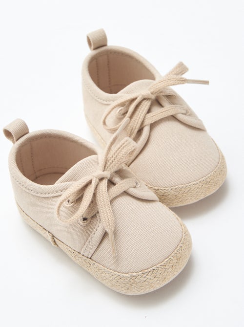 Baskets à lacets en tissu - Kiabi