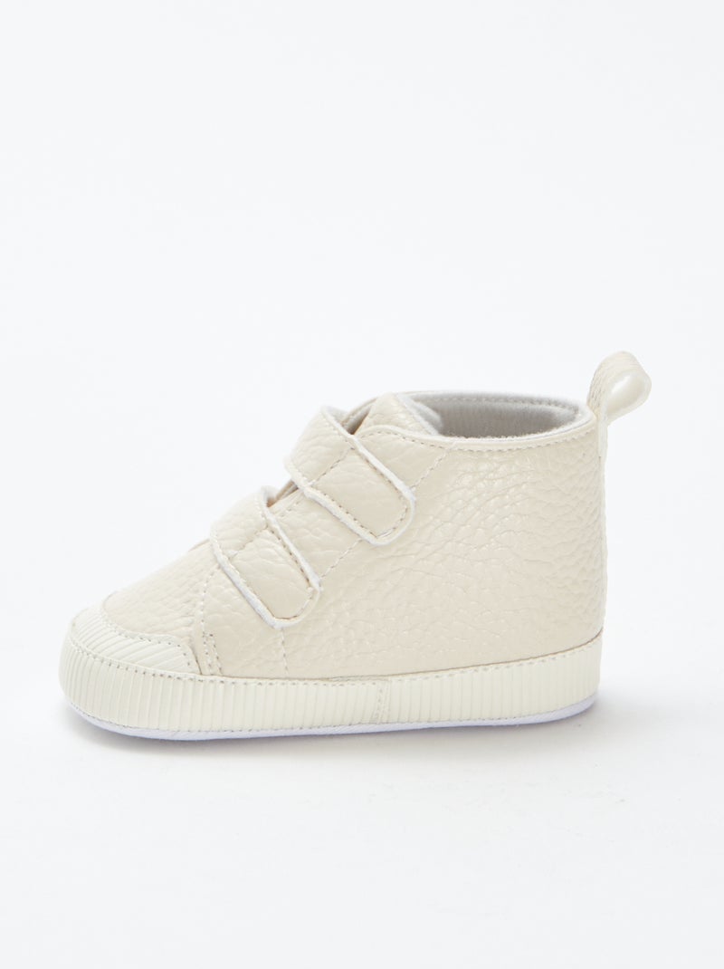 Baskets à scratchs BEIGE - Kiabi