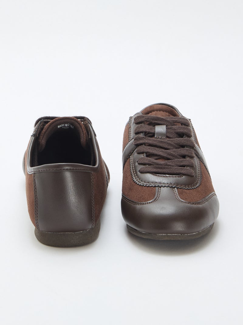 Baskets basses Marron - Kiabi