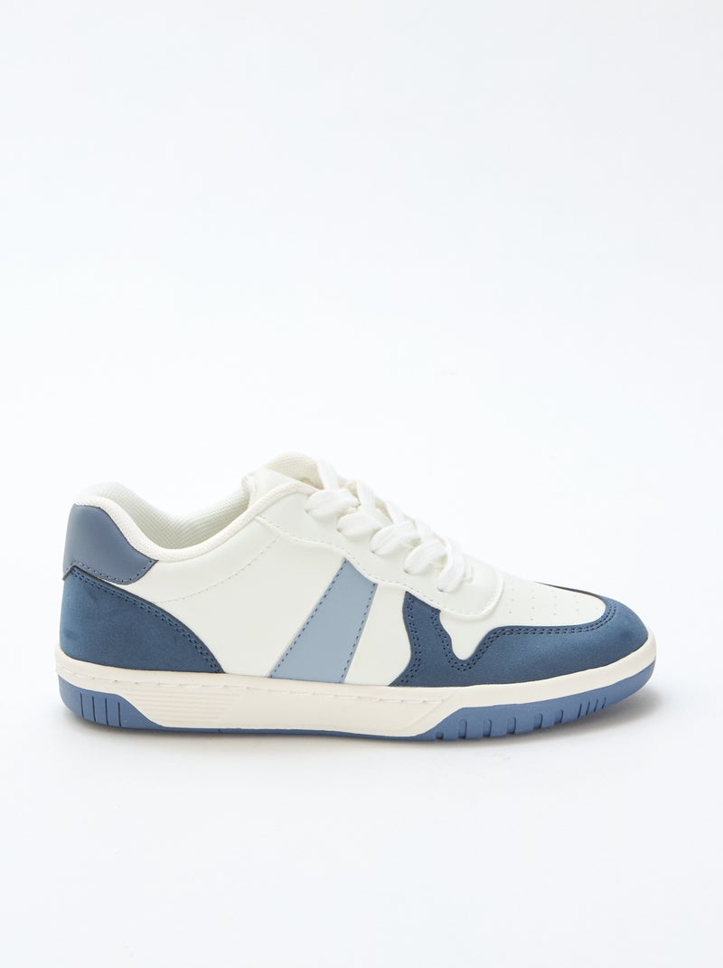 Baskets basses renforcées tricolore Bleu - Kiabi