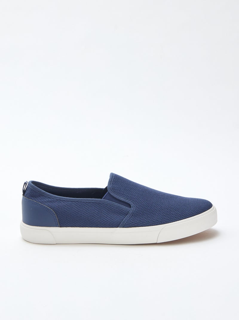 Baskets basses slip-on en mesh Bleu - Kiabi
