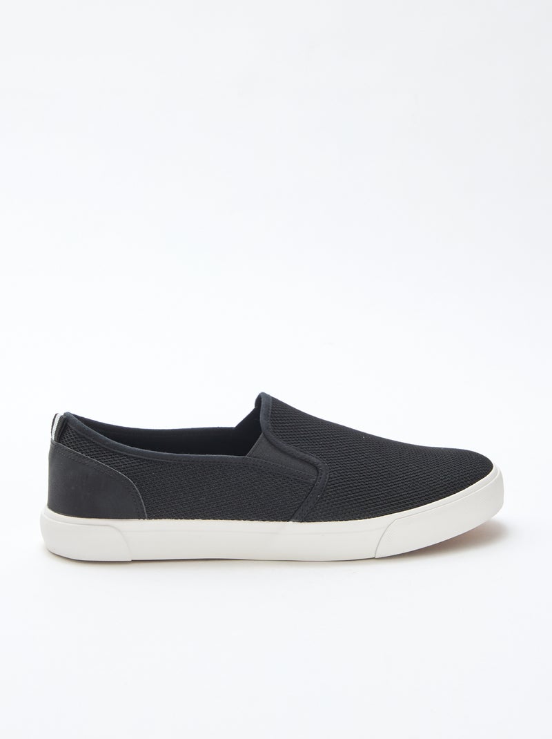 Baskets basses slip-on en mesh Noir - Kiabi