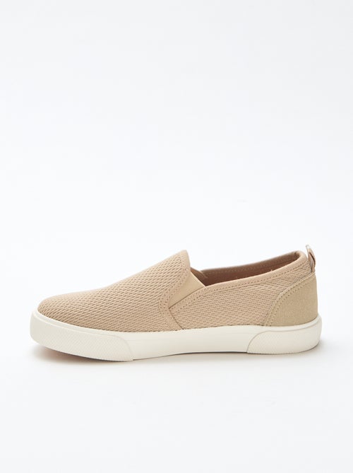 Baskets basses slip-on en mesh uni - Kiabi
