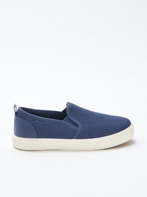Baskets basses slip-on en mesh uni - Kiabi