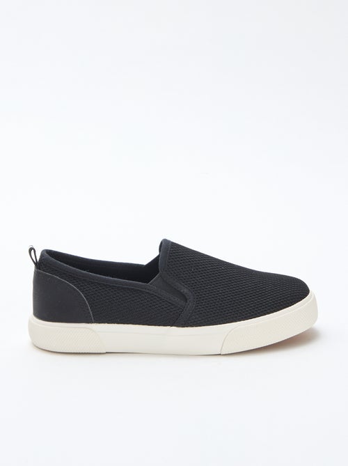 Baskets basses slip-on en mesh uni - Kiabi