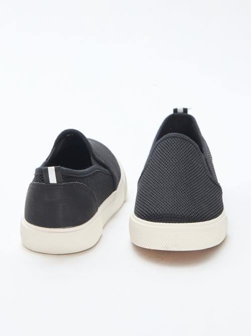 Baskets basses slip-on en mesh uni - Kiabi