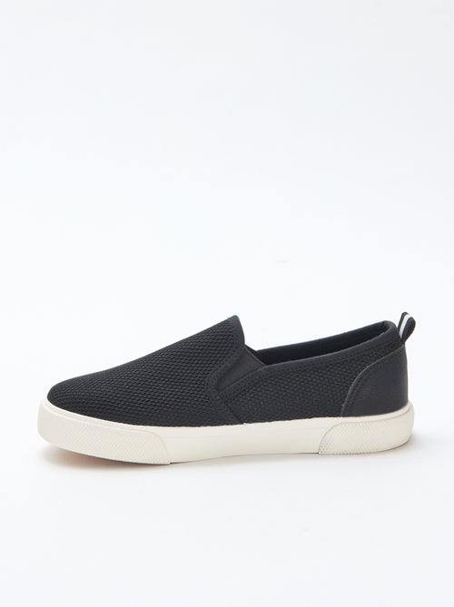 Baskets basses slip-on en mesh uni - Kiabi