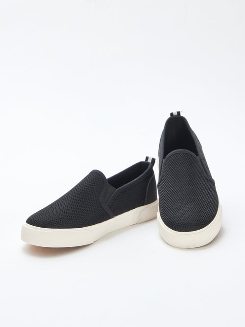 Baskets basses slip-on en mesh uni - Kiabi