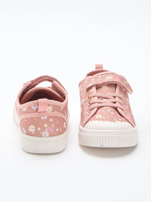 Baskets en toile imprimé fleurs - Kiabi