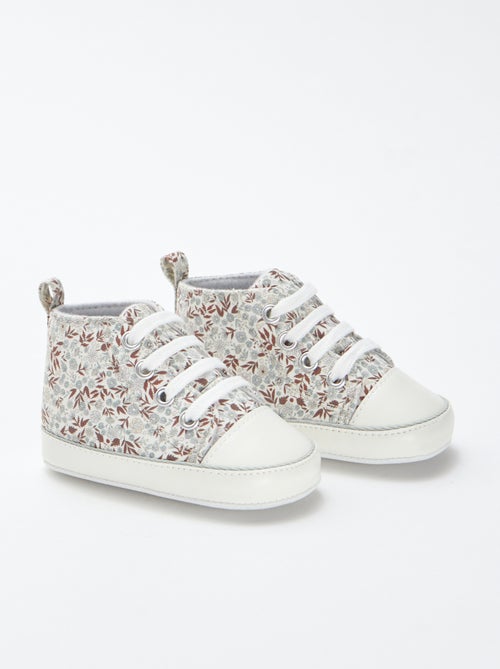 Baskets montantes à carreaux - Kiabi