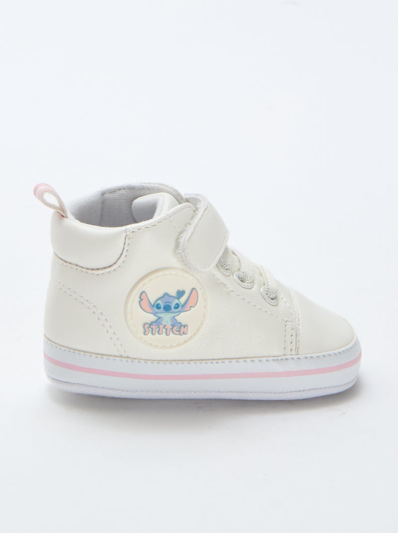 Baskets montantes en simili 'Stitch' Bleu - Kiabi