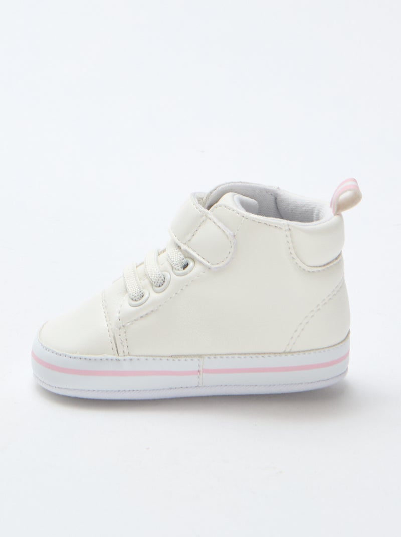 Baskets montantes en simili 'Stitch' Bleu - Kiabi