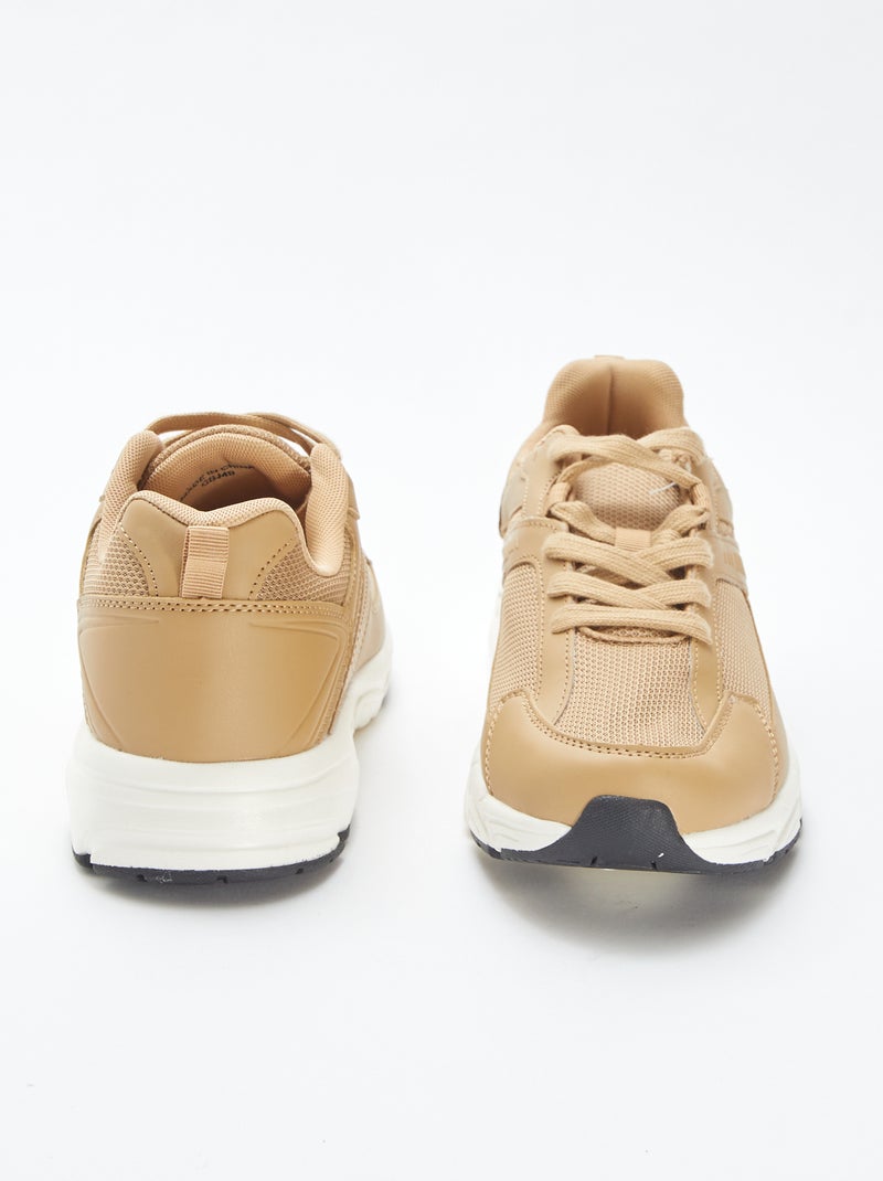 Baskets running en mesh BEIGE - Kiabi