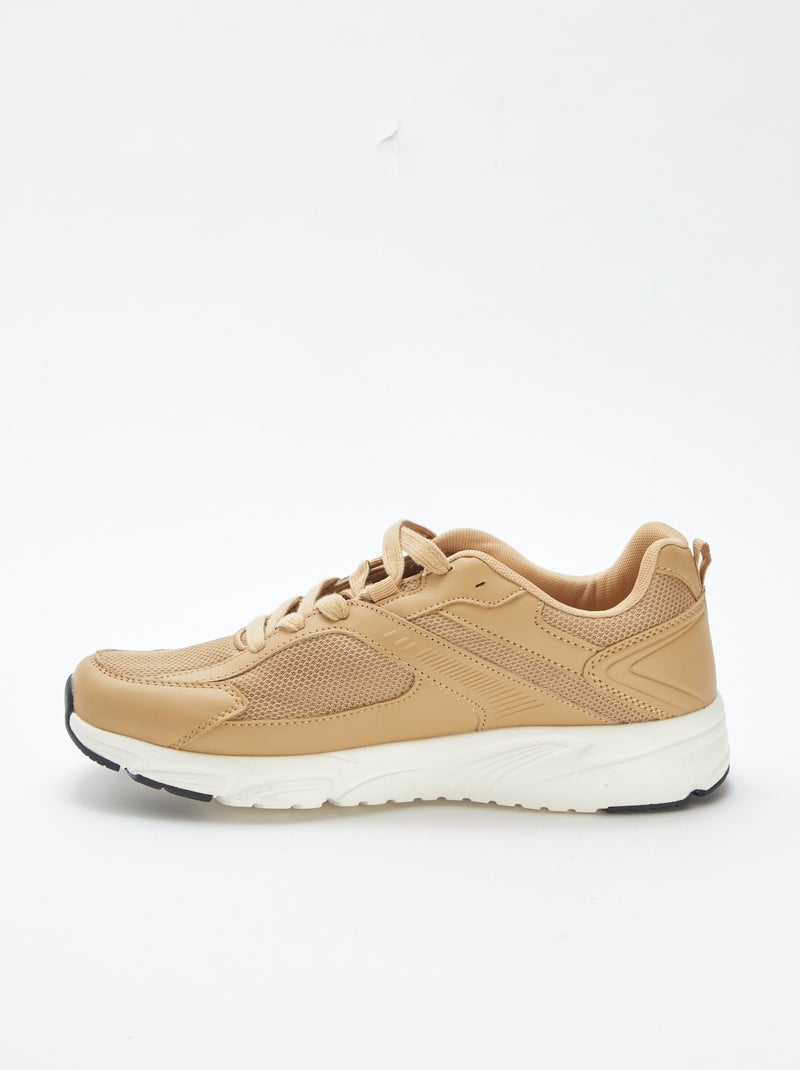Baskets running en mesh BEIGE - Kiabi