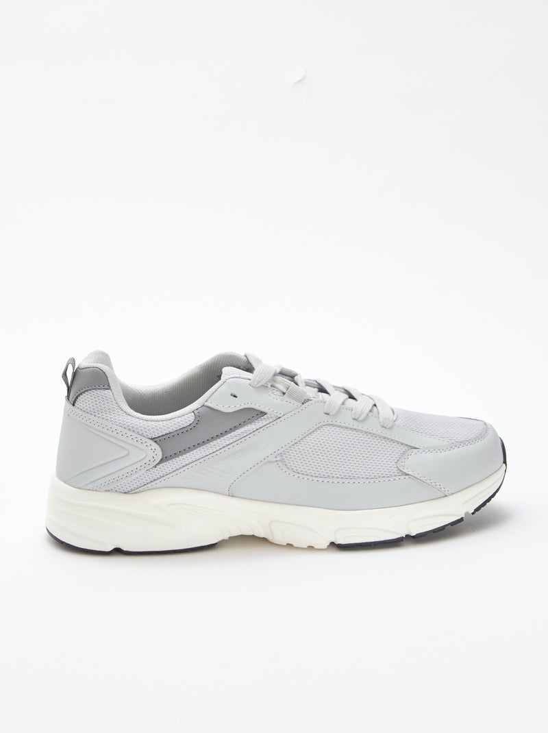 Baskets running en mesh GRIS - Kiabi