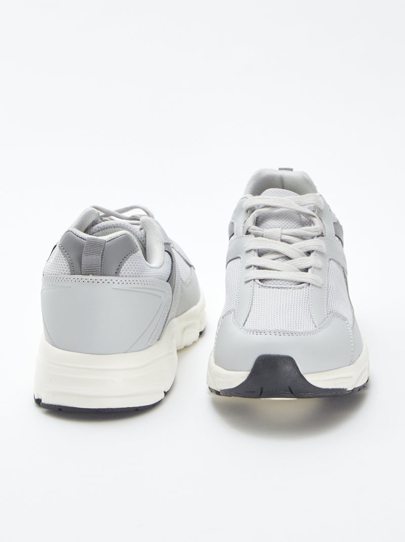 Baskets running en mesh GRIS - Kiabi