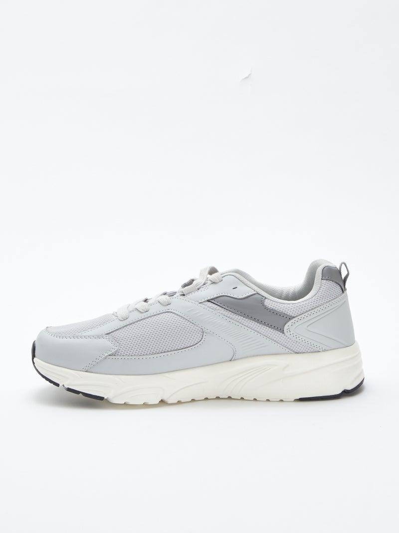 Baskets running en mesh GRIS - Kiabi