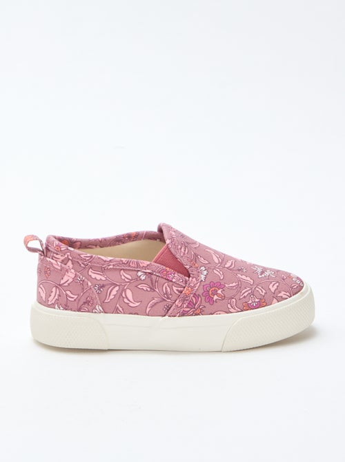 Baskets slip-on à fleurs - Kiabi