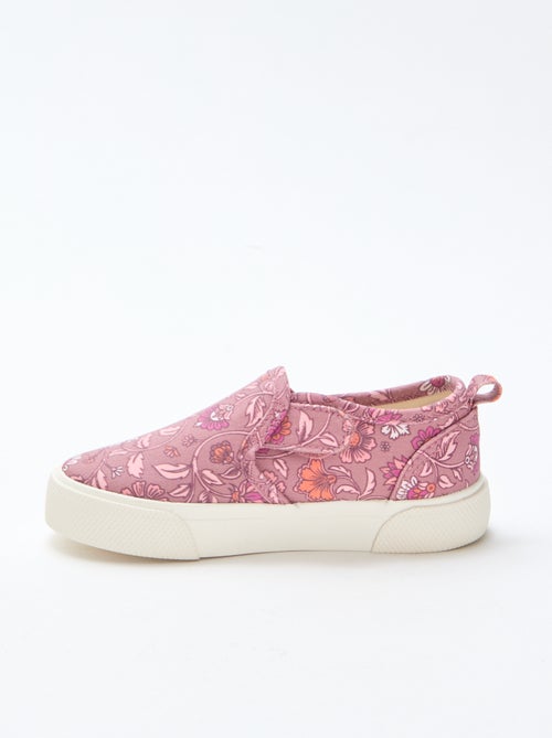 Baskets slip-on à fleurs - Kiabi