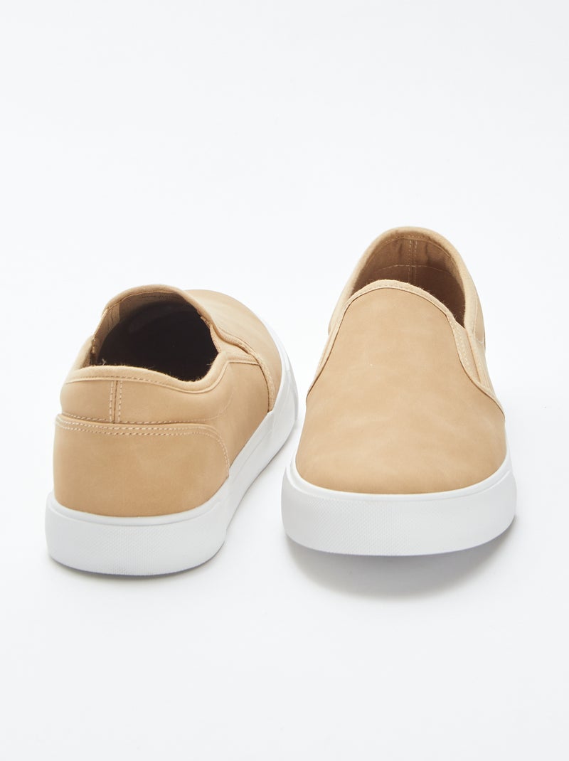 Baskets slip-on BEIGE - Kiabi
