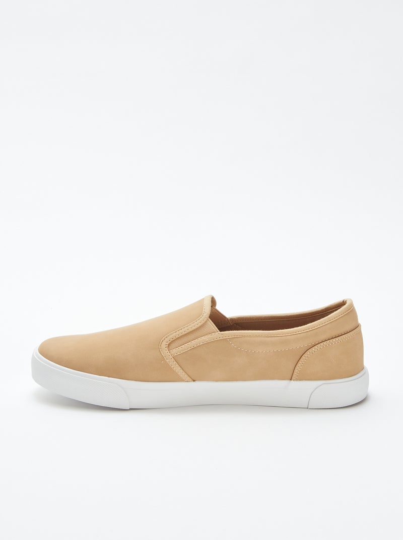 Baskets slip-on BEIGE - Kiabi