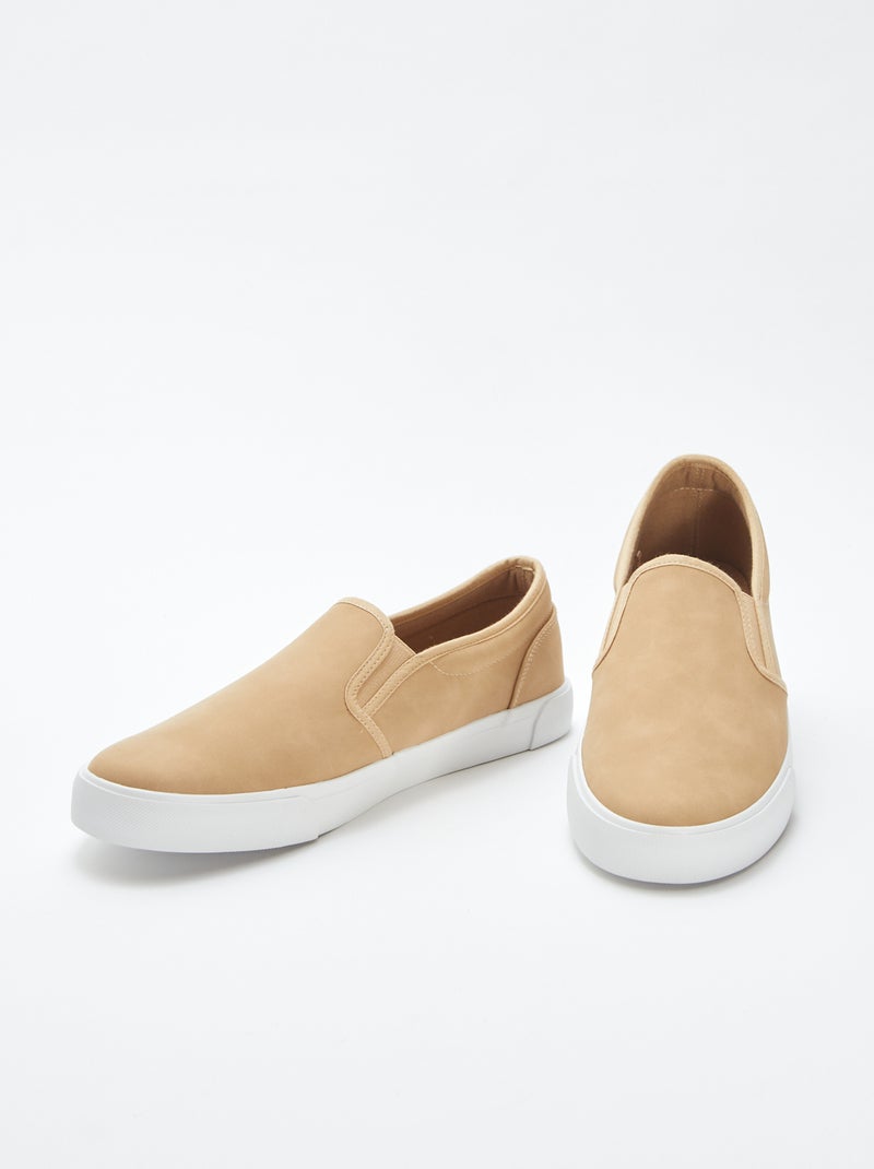 Baskets slip-on BEIGE - Kiabi