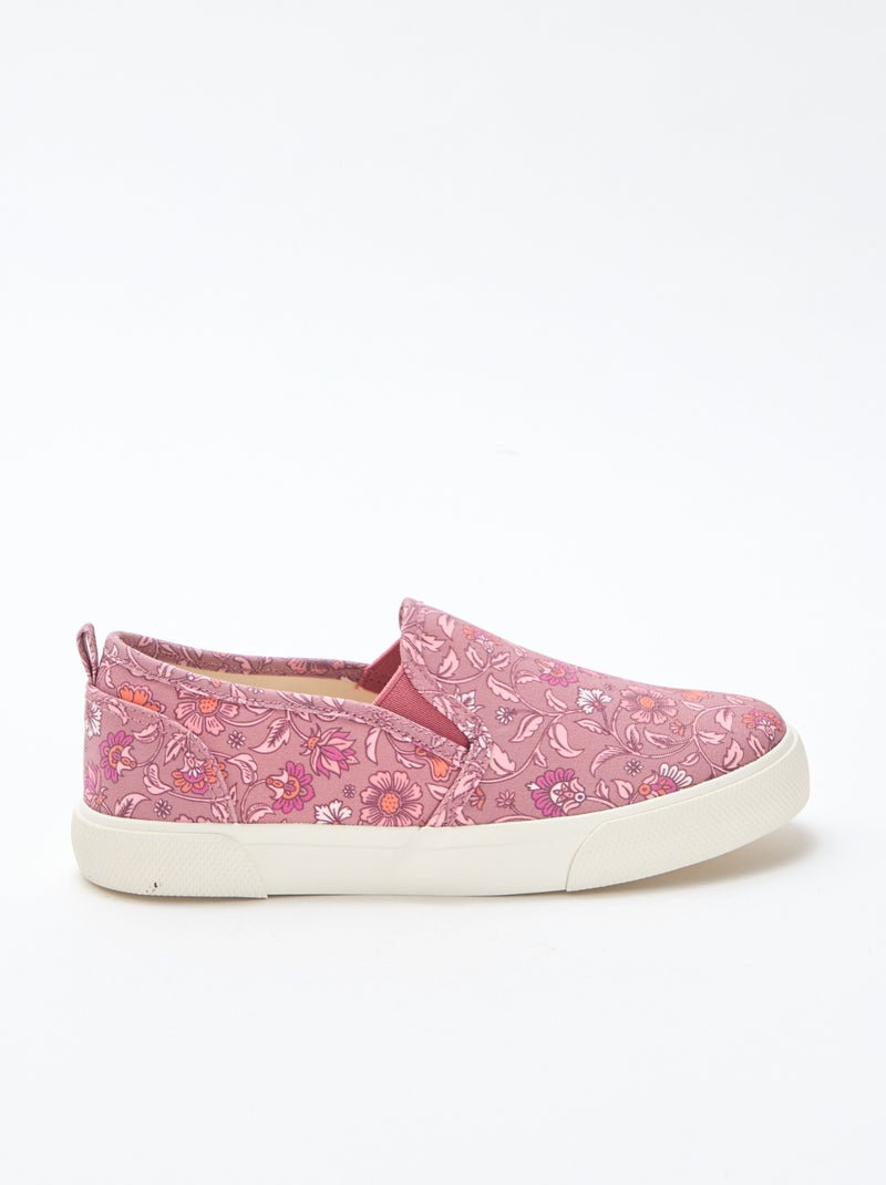 Baskets slip-on imprimé uni Rose - Kiabi