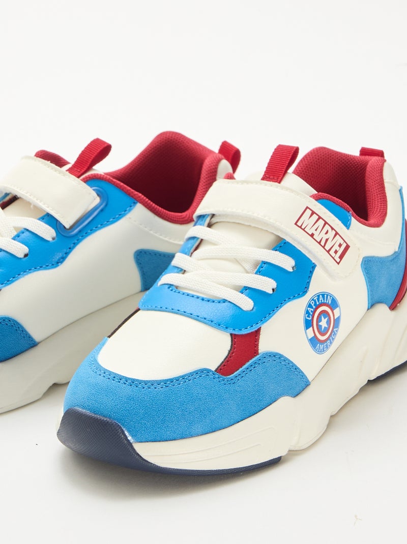 Baskets style running 'Captain America' Blanc - Kiabi