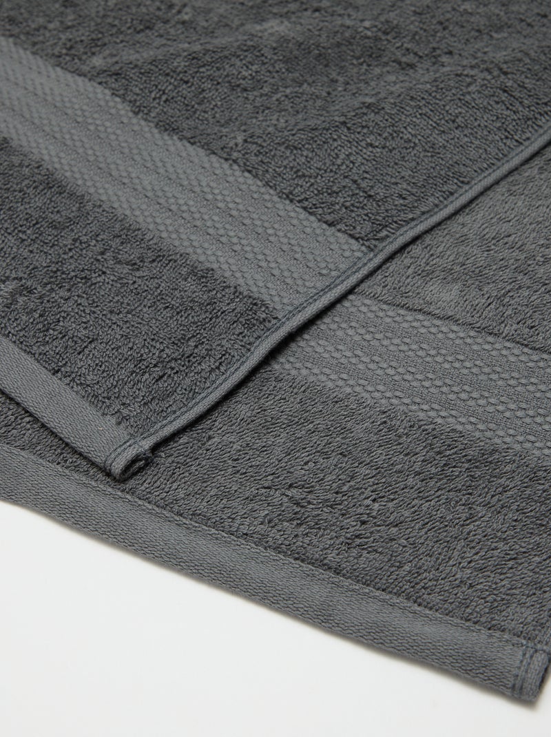 Bath Towel 50x90 cm Grey - Kiabi