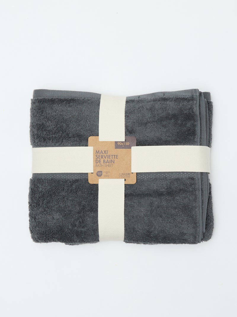 Bath Towel 90 x 150 cm - Kiabi Home Grey - Kiabi