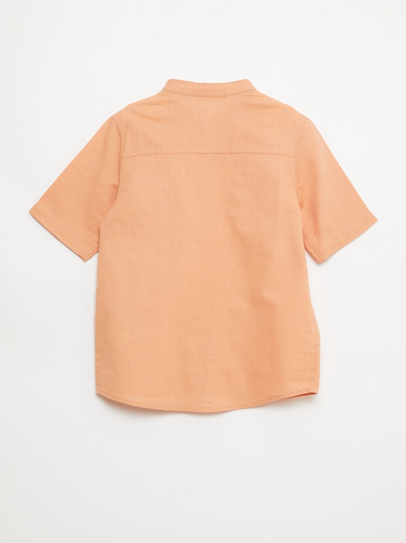 Baumwoll-Kurzarmhemd Orange - Kiabi