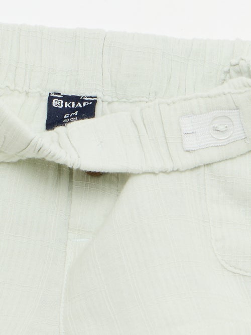 Baumwoll-Shorts mit 2 aufgesetzten Taschen - Kiabi