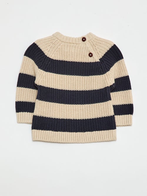 Beaded Knit Cotton Sweater - Kiabi