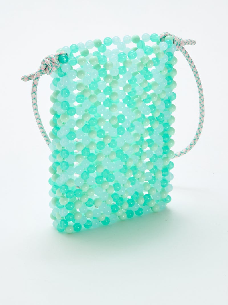 Beaded Phone Pouch Green - Kiabi