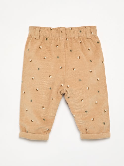 Bedruckte Cordhose - Kiabi