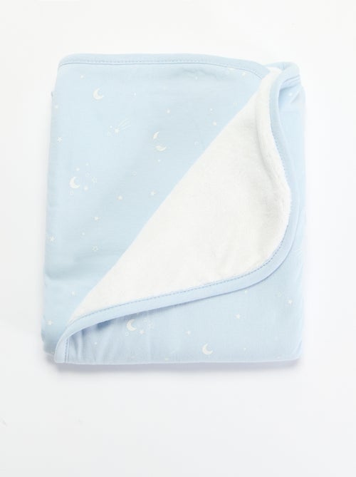 Bedruckte Decke aus Baumwolljersey und Fleece - Kiabi