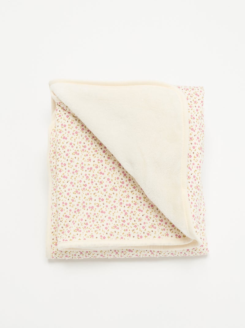 Bedruckte Fleece-Decke Rose - Kiabi