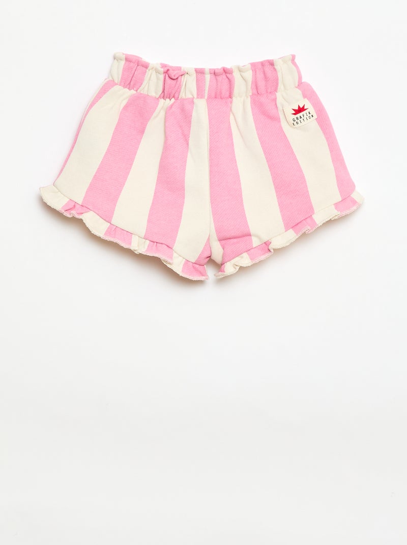 Bedruckte Jersey-Shorts Rosa - Kiabi