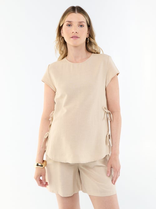 Bedruckte Leinen-Umstandsshorts - Kiabi Bedruckte Leinen-Umstandsshorts - Kiabi