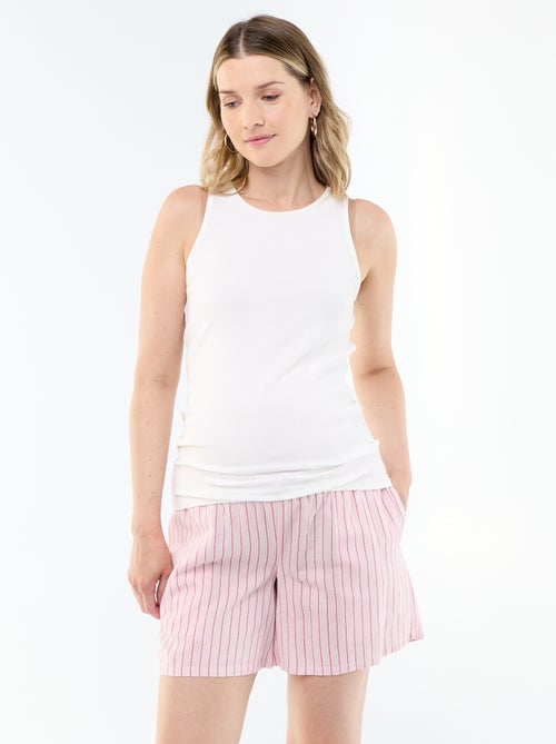 Bedruckte Leinen-Umstandsshorts - Kiabi