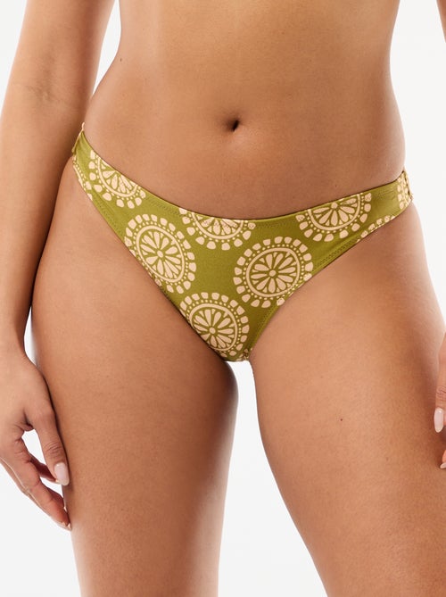 Bedruckte Mikrofaser-Bikinihose - Kiabi