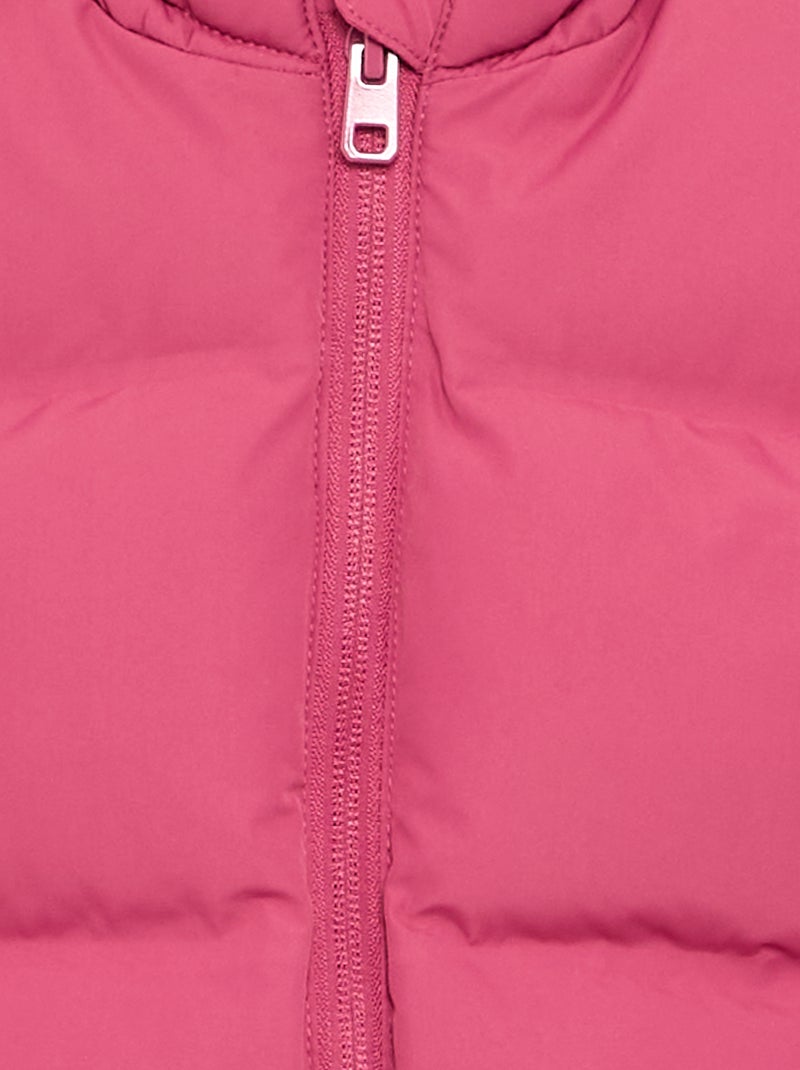 Bedruckte Steppjacke mit Kapuze Violet - Kiabi